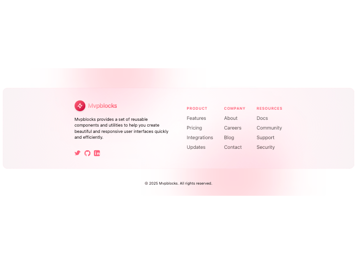 Footer column preview