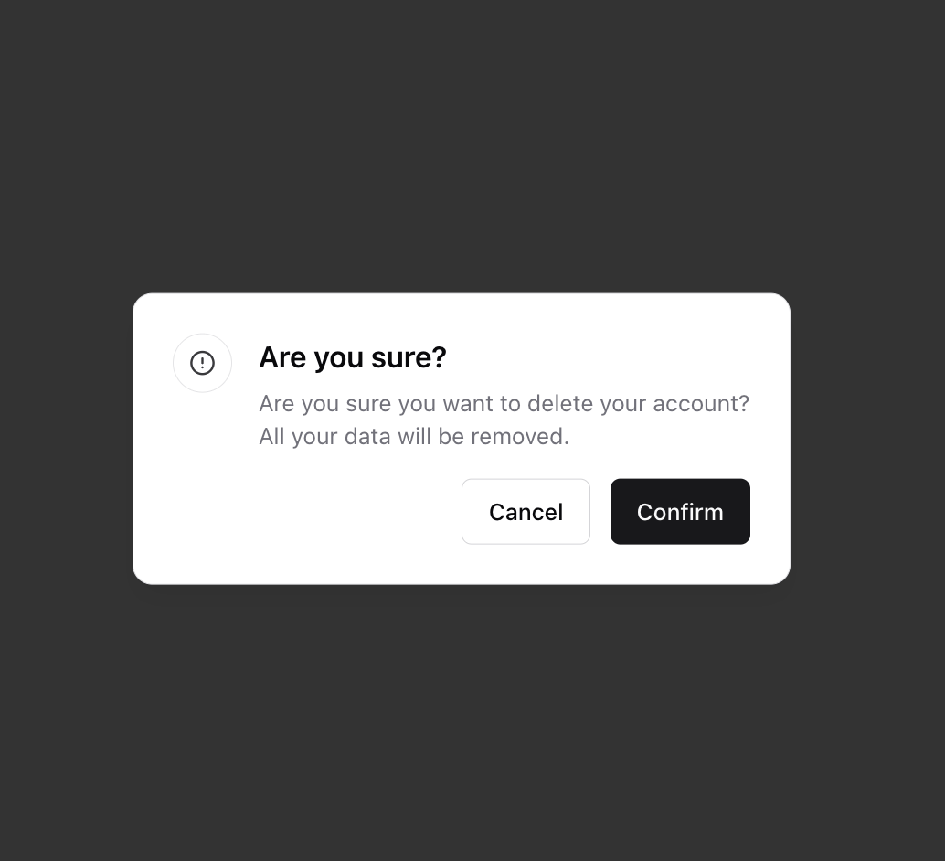 Alert Dialog preview