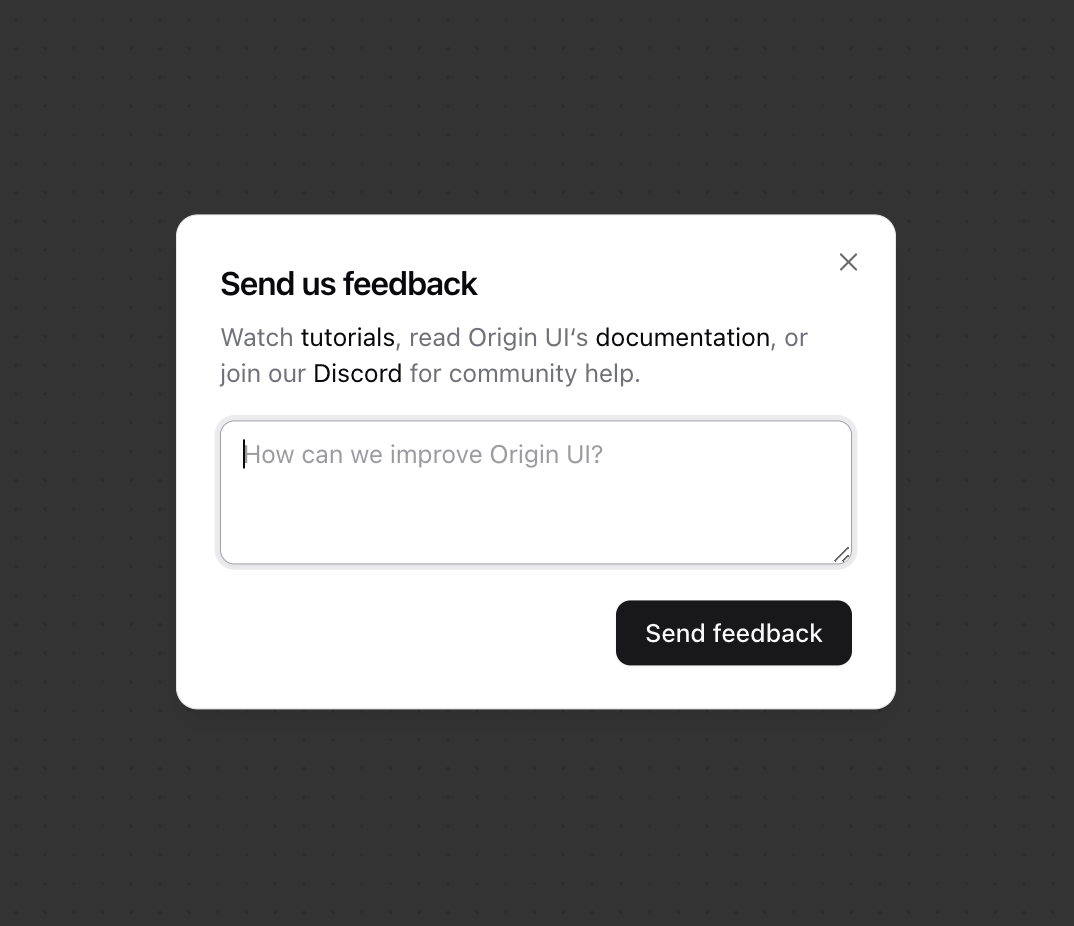 Dialog preview