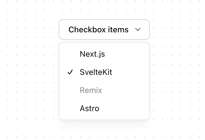 Dropdown Menu preview