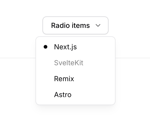 Dropdown Menu preview