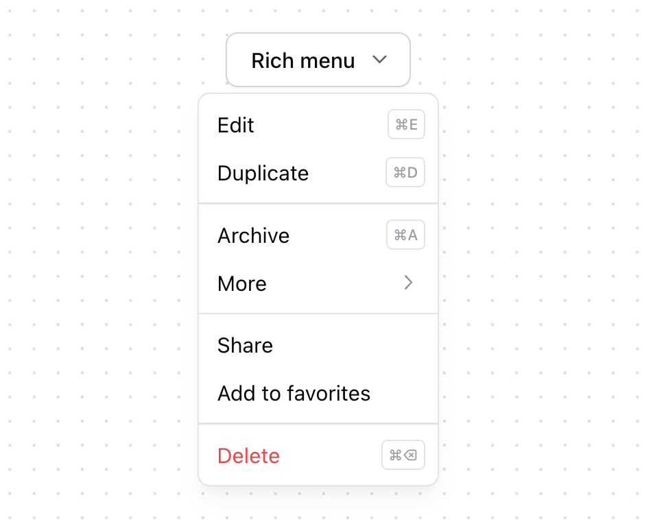 Dropdown Menu preview
