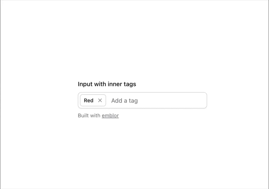 Input with inner tags preview