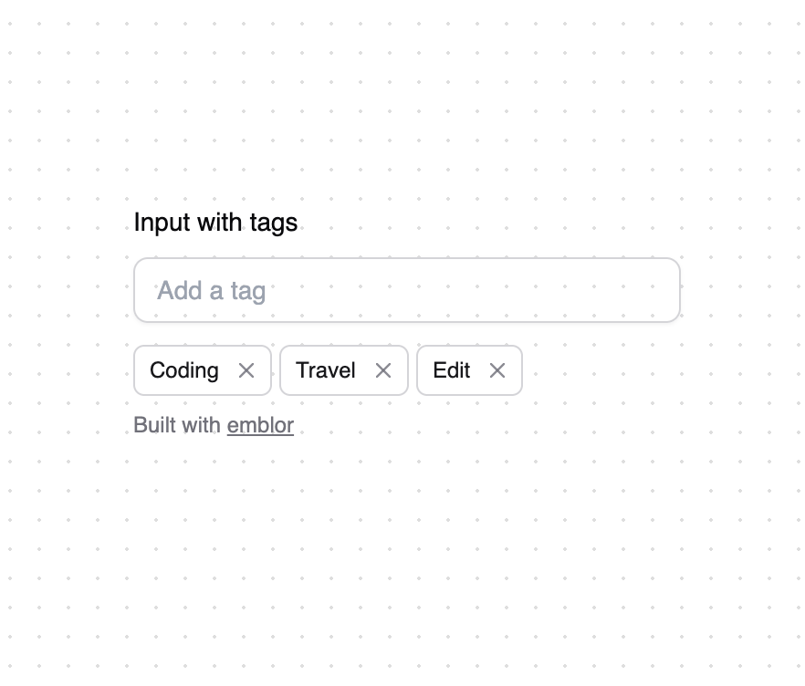 Input with tags preview