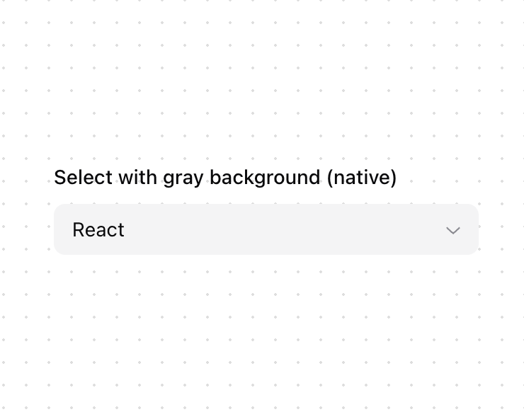 Select (Native) preview
