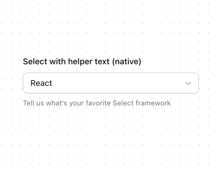 Select (Native) preview