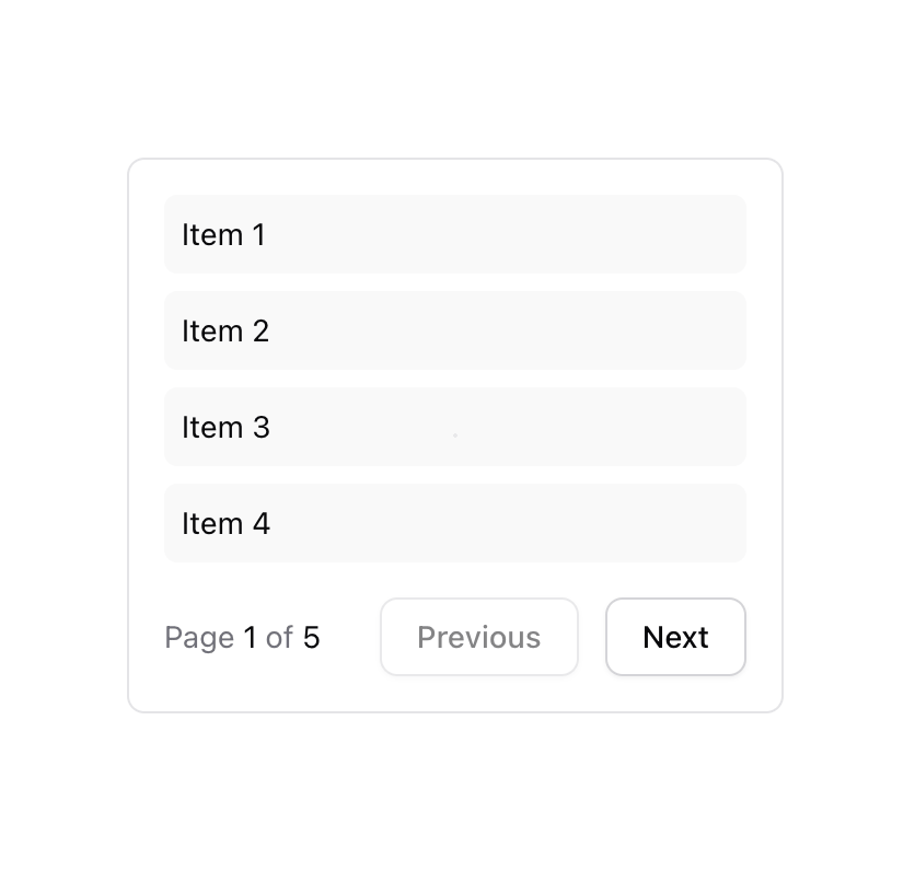 Pagination with text buttons preview
