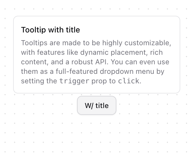 Tooltip preview