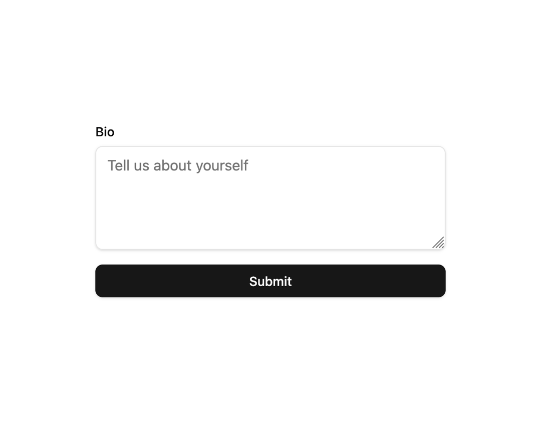 Form Textarea preview
