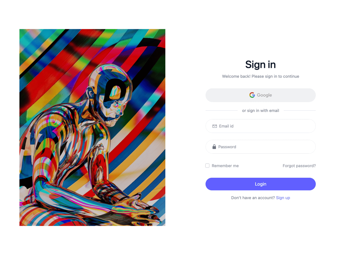 Login Form preview