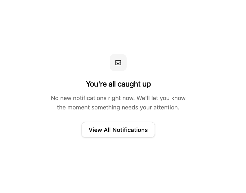 Empty Notifications State preview