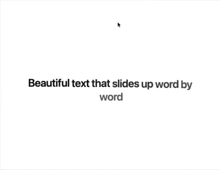 Slide Up Text preview