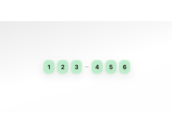 Glass OTP Input preview