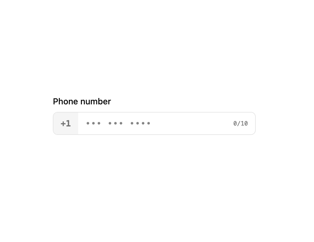 Input Mask Phone preview