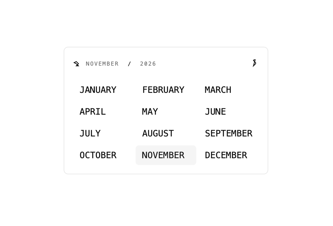 Month Picker preview