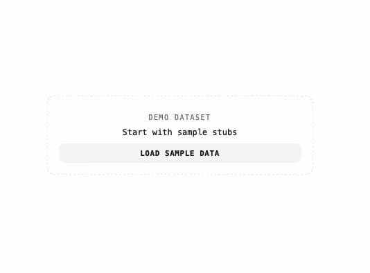 Sample Data Loader preview