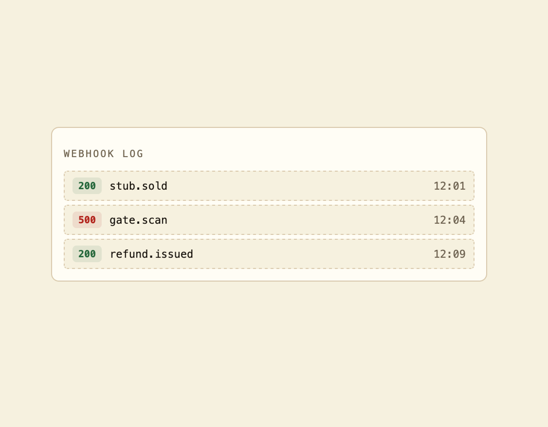 Webhook Log preview