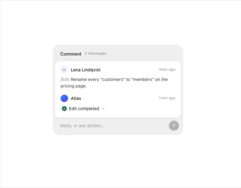 Comment Thread preview