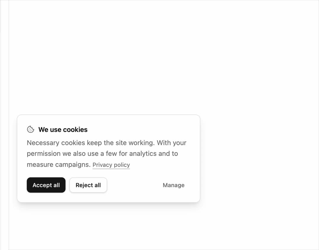 Cookie Consent preview