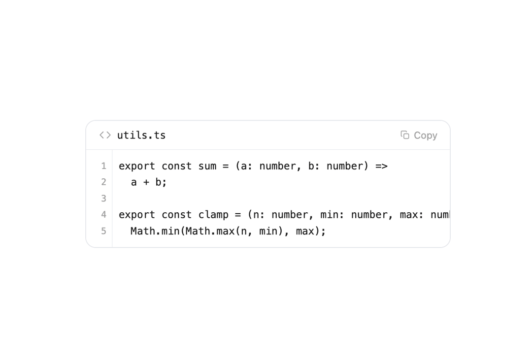 Code Block preview