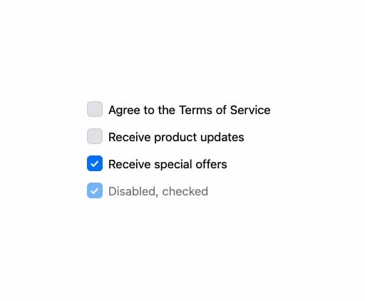 MCheckbox preview