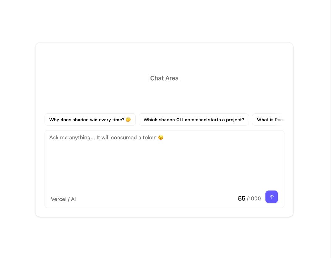 AI Suggestions preview