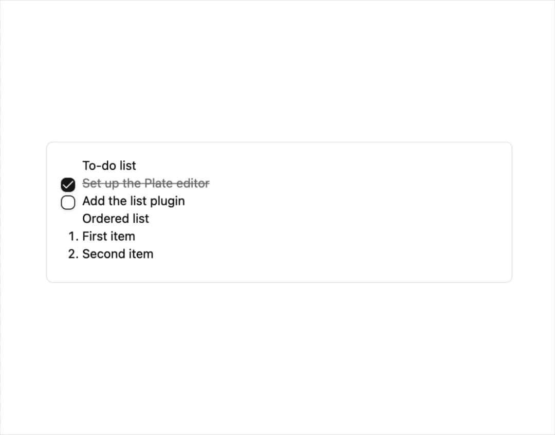 List preview