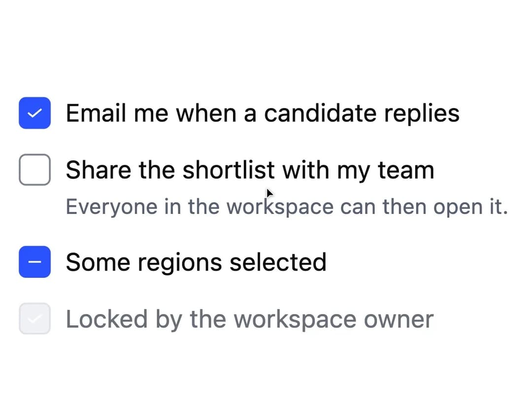 Checkbox preview
