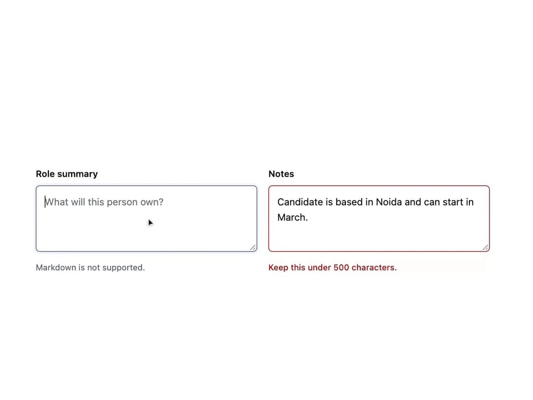 Textarea preview