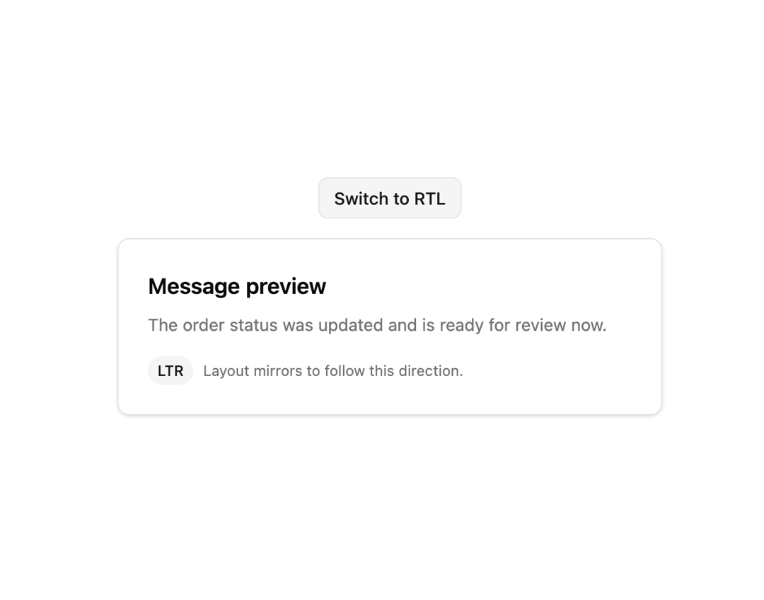 Direction Provider preview