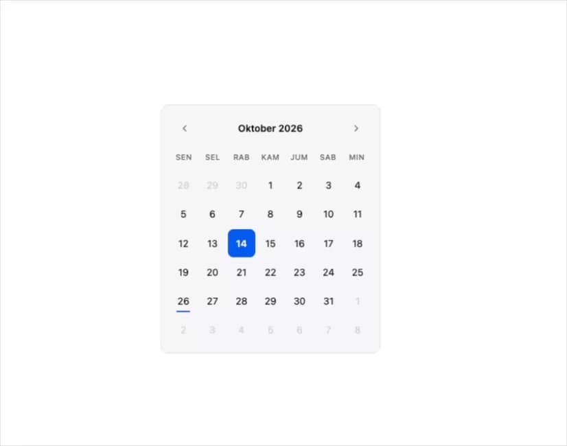 Date Picker preview