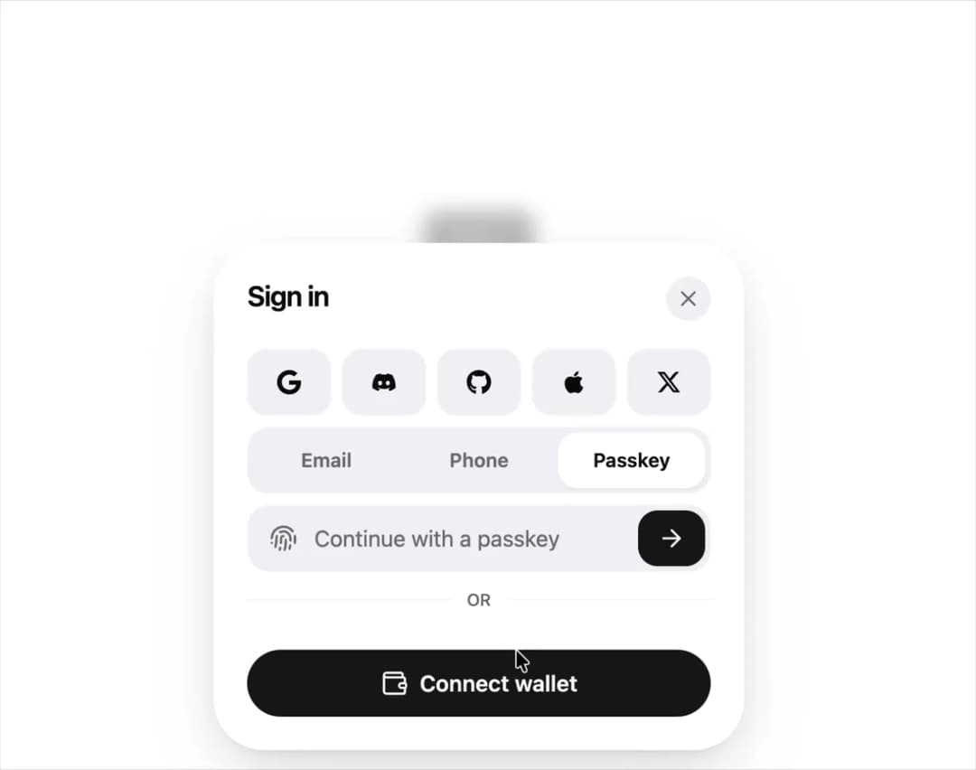 Auth Drawer preview