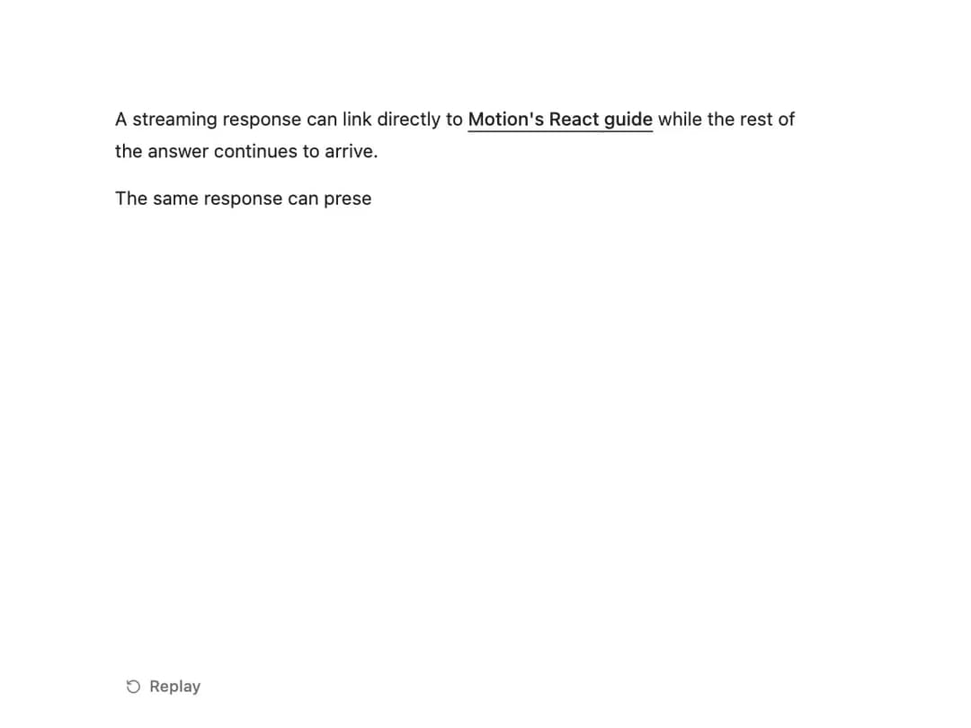 Streaming Response preview