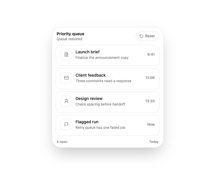 Swipeable List preview
