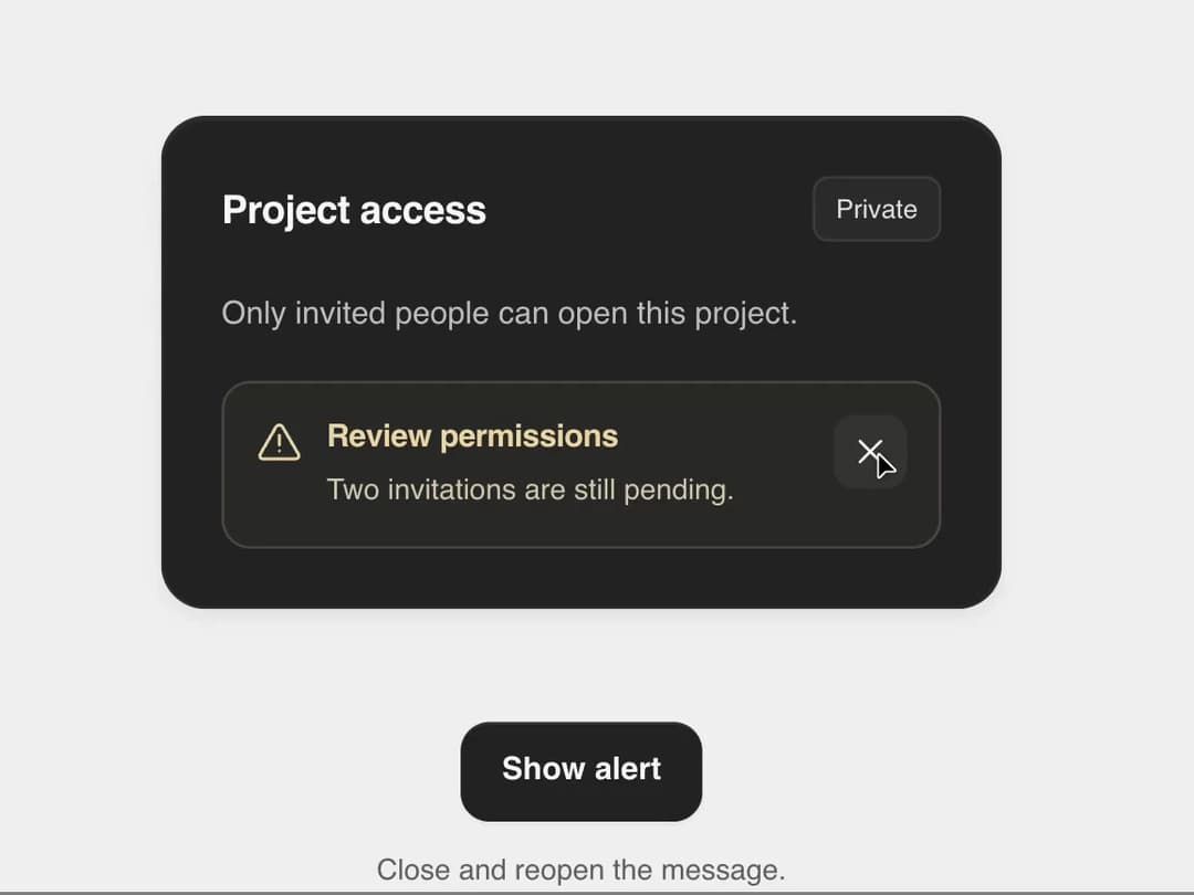 Matte Alert Feedback preview