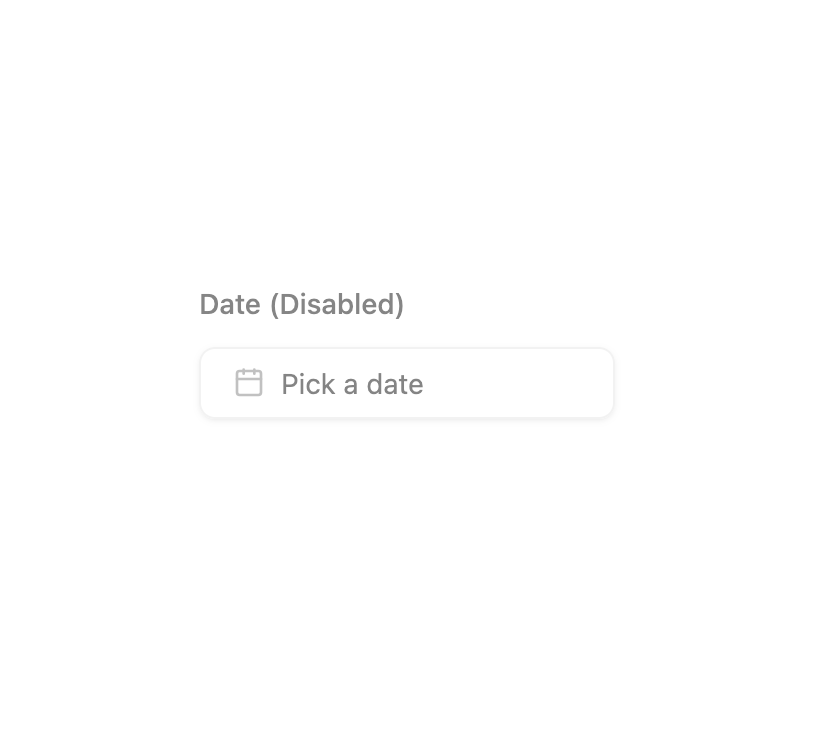 Date Picker Disabled preview
