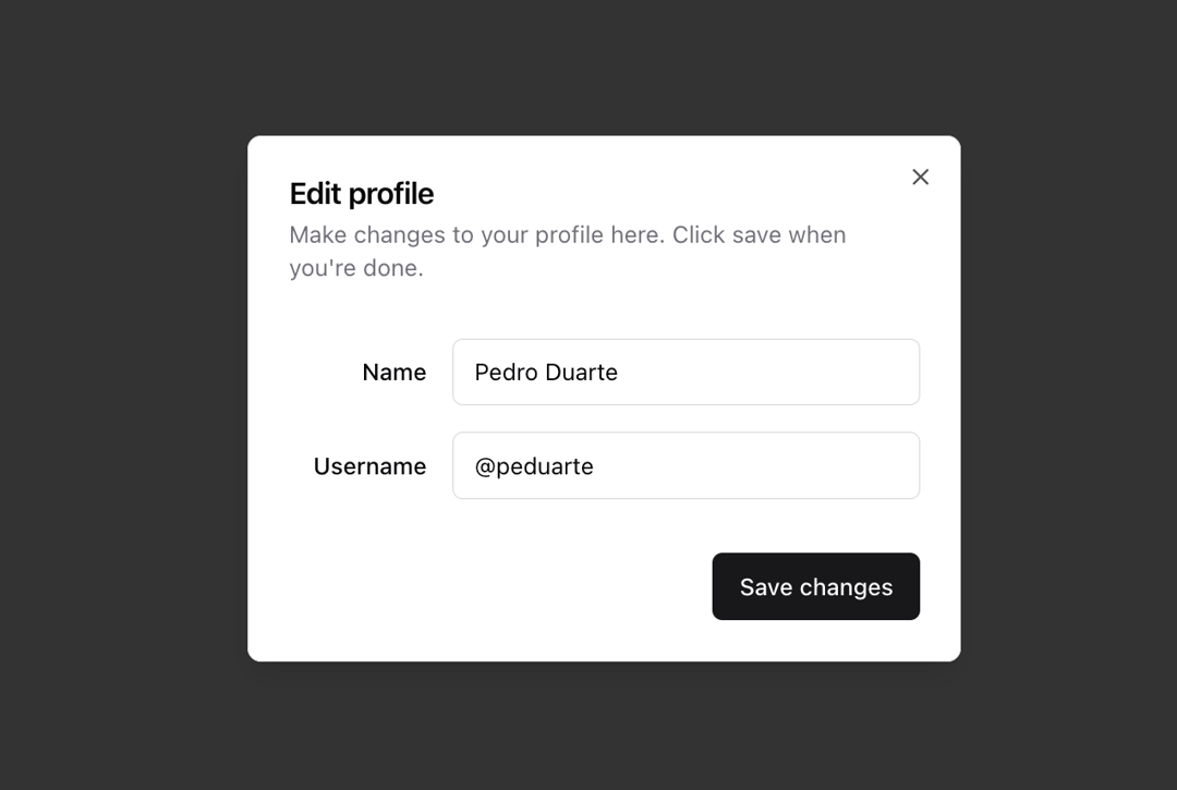 Dialog preview