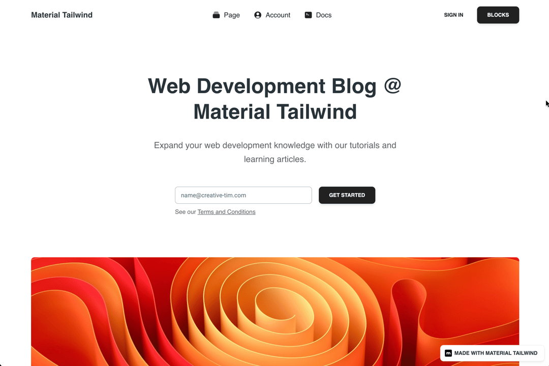 NextJS Tailwind Blog Posts Page preview