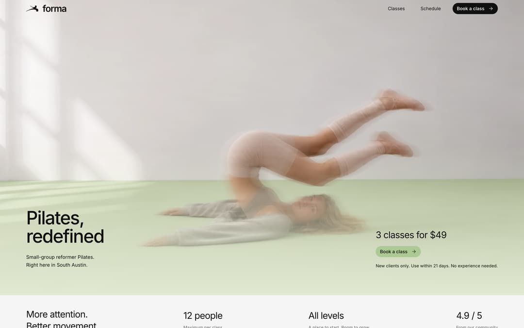 Forma pilates studio preview