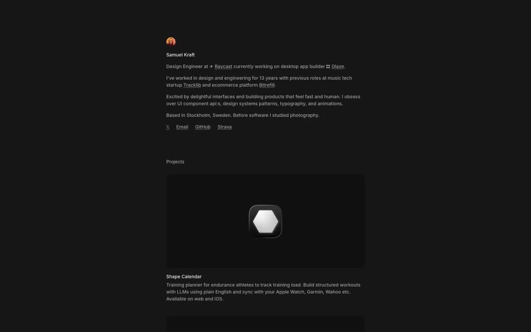 Samuel Kraft Portfolio preview