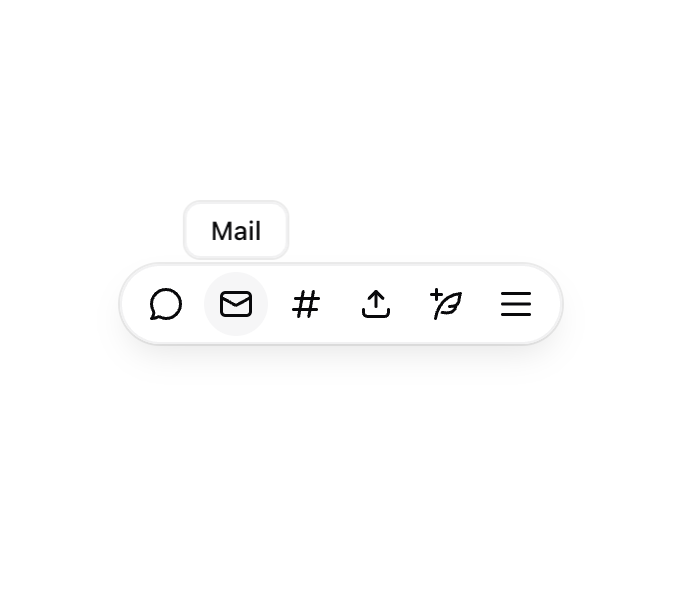 Bottom menu preview
