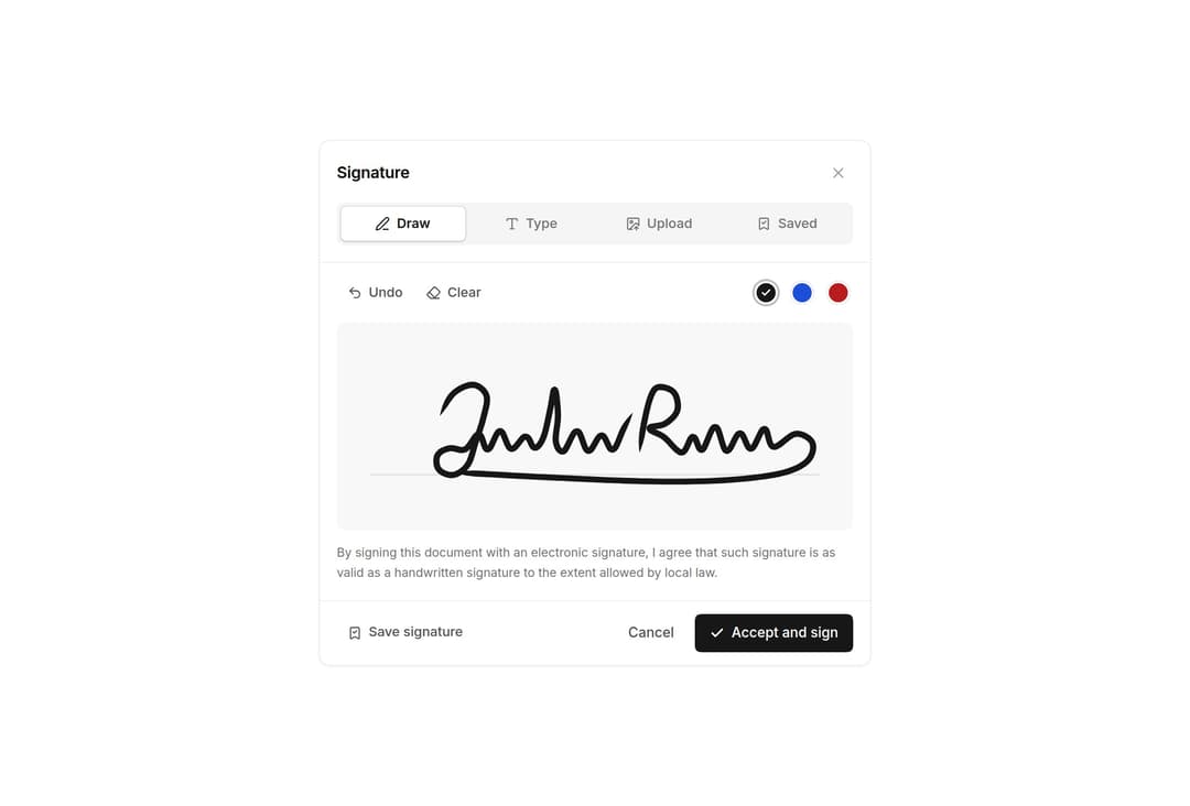 Signature Pad preview