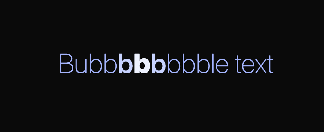 Bubble Text preview