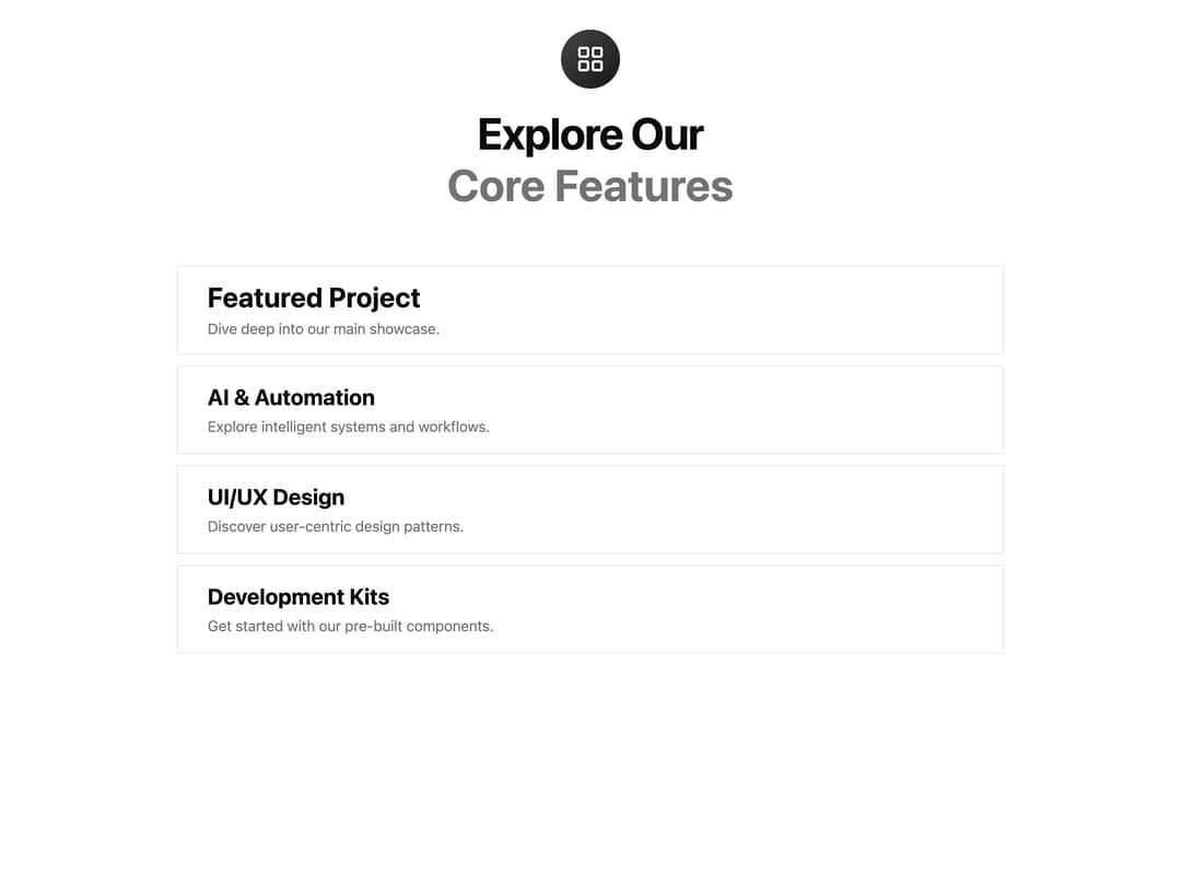 Category List preview