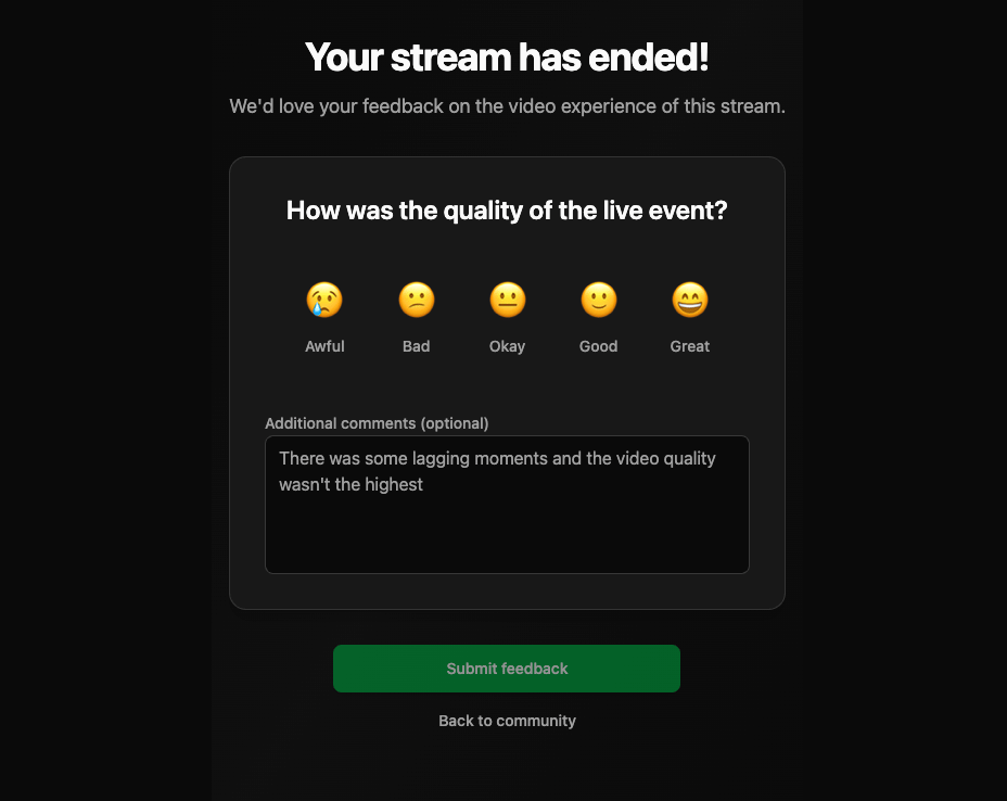 Emoji Feedback Form preview
