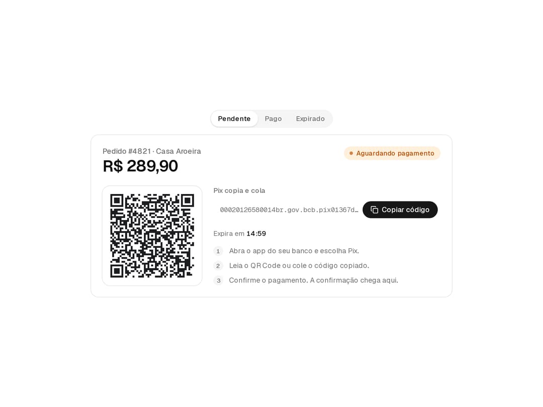 Pix Payment preview