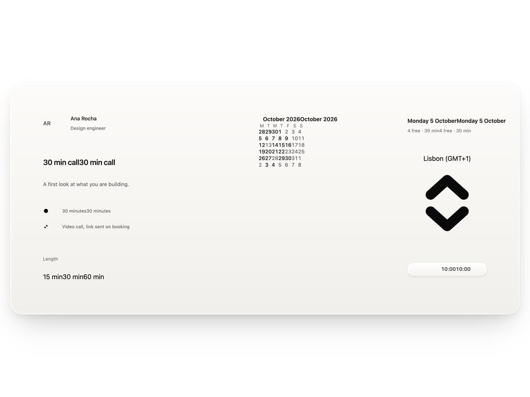 Availability Picker preview