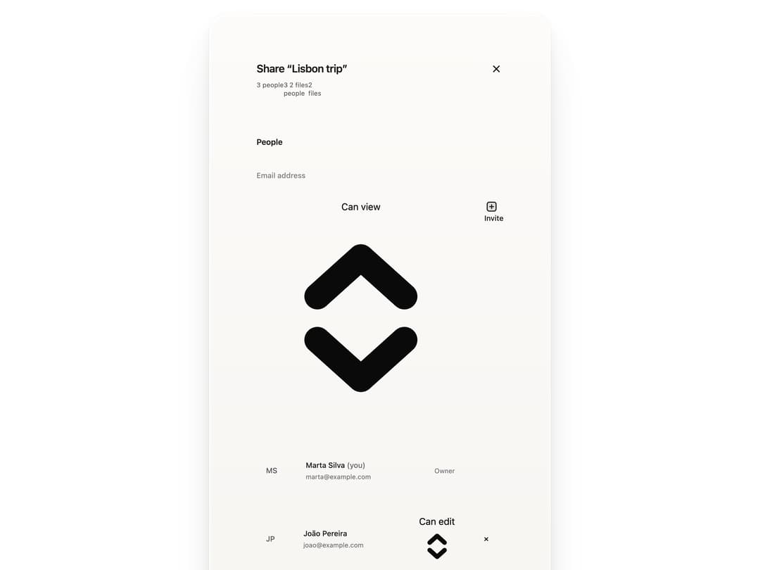 Share Panel preview