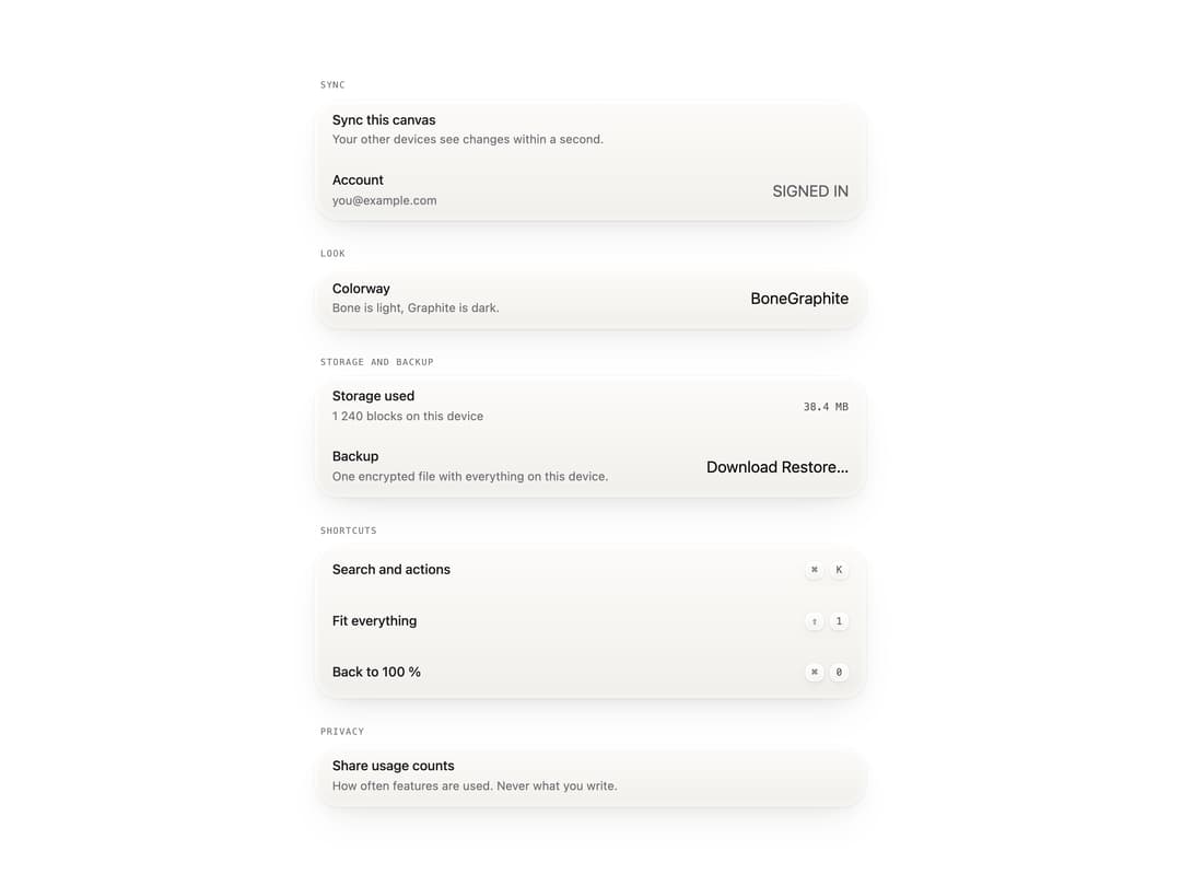 Settings List preview