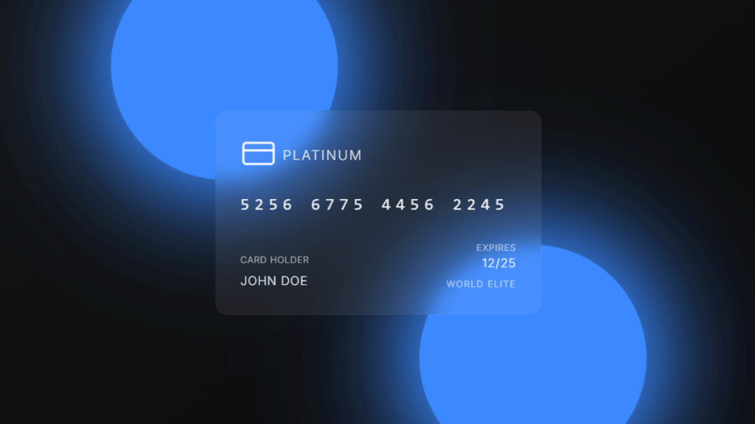 Glassmorphism Debit/Credit preview